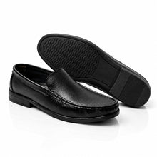 Valero Shoes Men’s Slip-On Formal Loafers with Textured Grain Finish