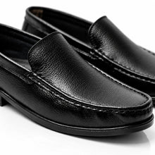 Valero Shoes Men’s Slip-On Formal Loafers with Textured Grain Finish