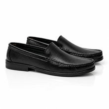 Valero Shoes Men’s Slip-On Formal Loafers with Textured Grain Finish
